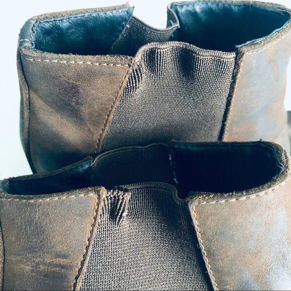 Anthro Jeffrey Campbell Women's 6 Leather Boho Bootie Brown - Picture 5 of 14